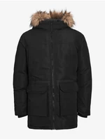 Black Men's Winter Parka Jack & Jones Wing - Mens