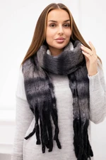 6071 Women's graphite + black scarf