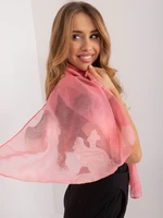 Women's coral scarf with print