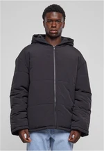 Men's Block Puffer Hooded Jacket Black