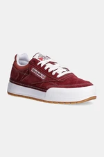 Semišové sneakers boty Reebok Classic Club C Megacourt vínová barva, 100201244