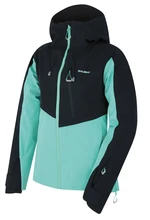 Women's ski jacket HUSKY Mistral L black blue/turquoise