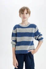 DEFACTO Boy's Regular Fit Crew Neck Knitwear Sweater