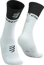 Compressport Mid Compression V2.0 White/Black T2 Șosete pentru alergre