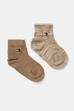 Dětské ponožky Tommy Hilfiger 2-pack hnědá barva, 701229880