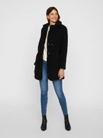 Black winter coat made of artificial fur Noisy May Gabi - Ladies