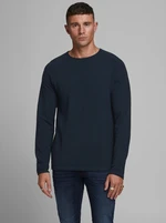 Dark blue mens basic sweater Jack & Jones Ehill - Men