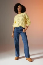 DEFACTO 90's Wide Leg High Waist Wide Leg Long Jean Pants