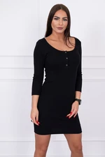 Nap neck dress black