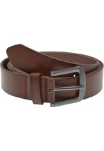 Belt made of lightweight synthetic leather in brown/silver colour