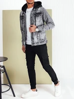 Men's Light Grey Denim Jacket Dstreet