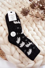 Women's wool socks V Polar Bear black