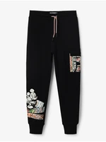 Black Boys Patterned Sweatpants Desigual Mickey - Boys