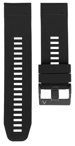 4wrist Silikonový řemínek pro Garmin Fenix 7X/Fenix 6X/Fenix 5X Plus/Fenix 3 - 26 mm - Black