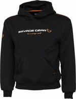 Savage Gear Horgászpulóver Junior Logo Hoodie Fekete tinta 12-14