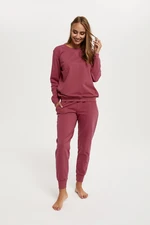 Panama set women's long sleeves, long trousers - raspberry