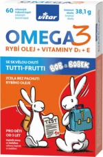 VITAR KIDS Omega 3 + vitaminy D3 + E 60 kapslí