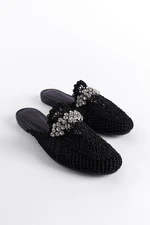 Capone Outfitters Women's Knitted Knitwear Stone Closed Toe Slippers