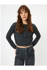 Koton Knitwear Cardigan Round Neck Buttoned Long Sleeve