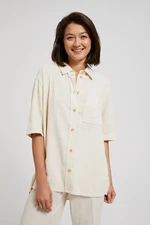 Women's linen shirt MOODO - light beige