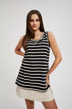 Women's striped top MOODO - black