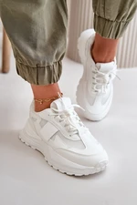 Women's platform sneakers white Nevelaine