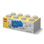 LEGO úložný box 8 s šuplíky - šedá