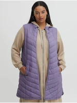 Purple women's quilted vest Fransa - Women's