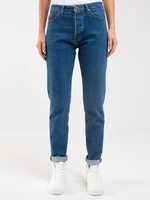 Big Star Woman's Tapered Trousers Denim 190059 Dark Denim-500