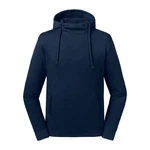 Granatowa bluza unisex Pure Organic High Collar Hooded Sweat Russell