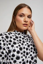 Patterned turtleneck blouse