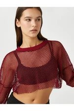 Koton Mesh Window Detailed Sports Sweatshirt