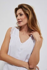 Viscose top with lace