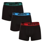 Nedeto 3PACK pánské boxerky černé (3NB002) XXL