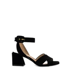 Šľapky - FURLA CROSS  SANDAL T.60 - CAMOSCIO čierne