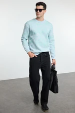 Trendyol Ice Blue Regular Cut Printed Sweatshirt