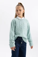 DEFACTO Girl&#39;s Crew Neck Sweater