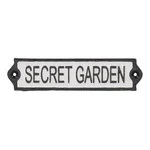 Żeliwna tabliczka 21x5 cm Secret Garden – Esschert Design