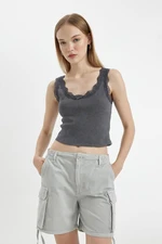 DEFACTO Cool Fitted Ribbed Camisole Athlete