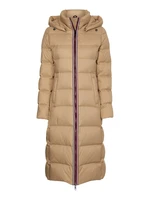 Tommy Hilfiger Jacket - GLOBAL STRIPE DOWN MAXI beige