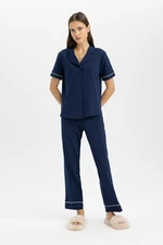 DEFACTO Fall In Love Regular Fit Short Sleeve Pajama Set