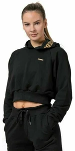 Nebbia Golden Cropped Hoodie Black XS Bluza do fitness