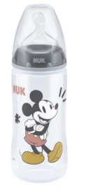 NUK FC+ láhev MICKEY s kontrolou teploty šedá 300 ml