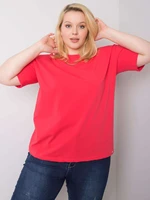 Coral cotton t-shirt plus size