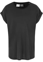 Modal Extended Shoulder T-shirt for girls black