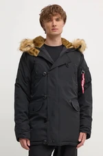 Bunda Alpha Industries 193128 03 pánská, černá barva, zimní