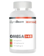 GYMBEAM Omega 3-6-9, bez príchute, 60 kapsúl