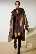 Trendyol Brown Oversize Double-Sided Long Coat