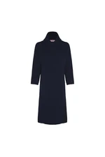 Tommy Hilfiger Dress MATT&amp;SHINE ROLL-NK DRESS 3/4 SL navy blue