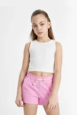 DEFACTO Girl's Crew Neck Basic Undershirt